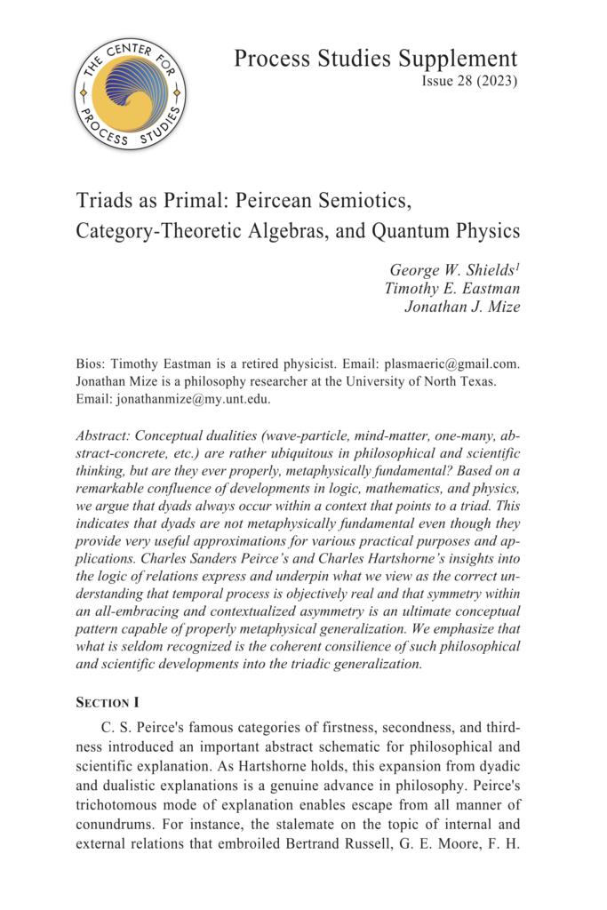 Process Studies Supplement Cover