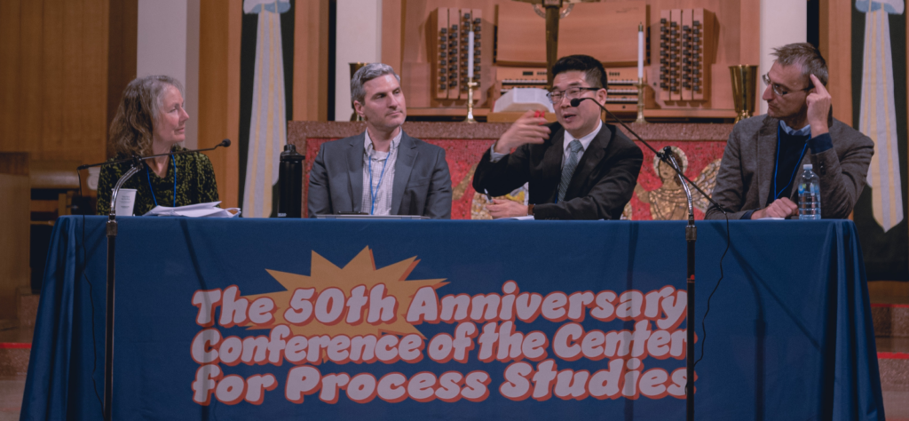 Cangfu Wang speaks on a panel at the 50th Anniversary Conference of the Center for Process Studies