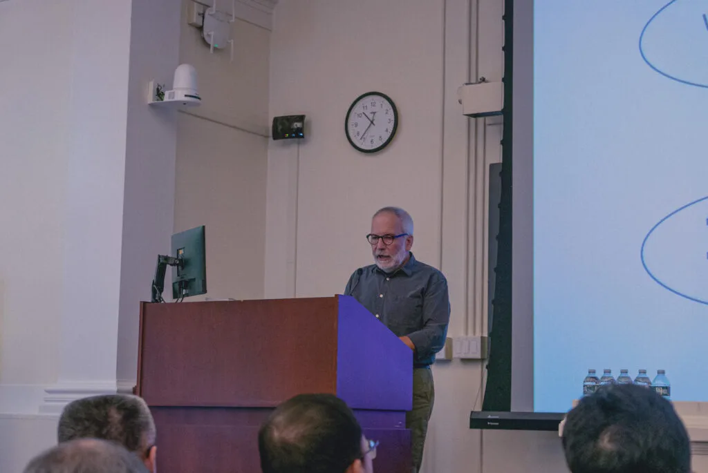 Philosopher Ronny Desmet speaking at A Century of Process Thought Conference at Harvard