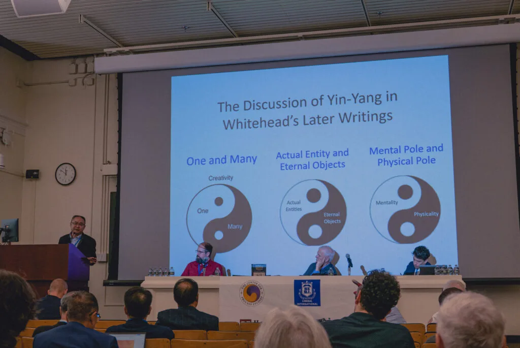 Dr. Haipeng Guo lectures on the yin and yang elements of Whitehead's thought at Center for Process Studies conference at Harvard