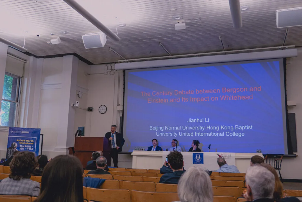 Dr. Jianhui Li lectures on Whitehead, Bergson, and Einstein at Center for Process Studies conference at Harvard