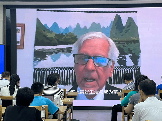 Dr. Jay McDaniel delivering video address at the Opening Ceremony of the 18th Process Summer Academy
