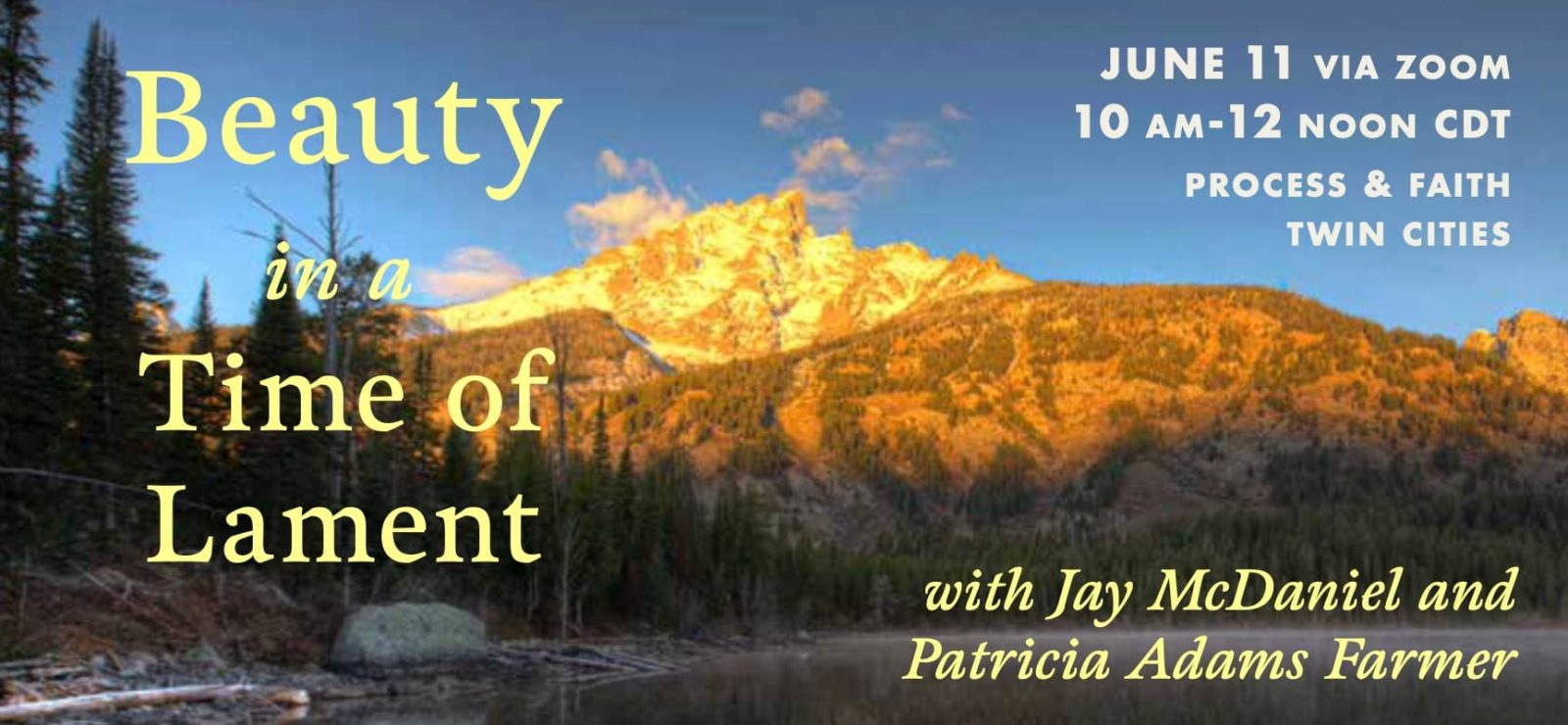 Beauty in a Time of Lament with Jay McDaniel and Patricia Adams Farmer - Process & Faith Twin Cities - Center for Process Studies
